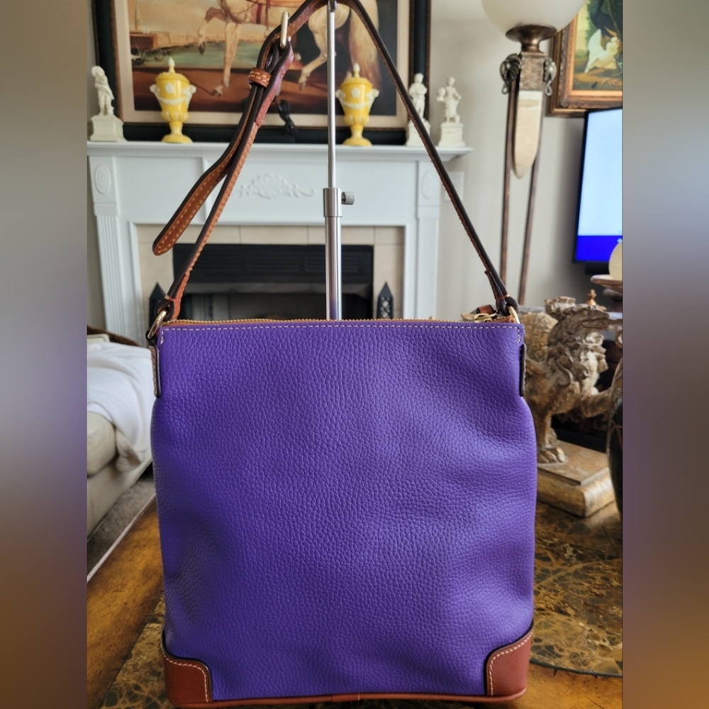 Dooney & Bourke Leather crossbody bag Purple - Picture 2 of 13
